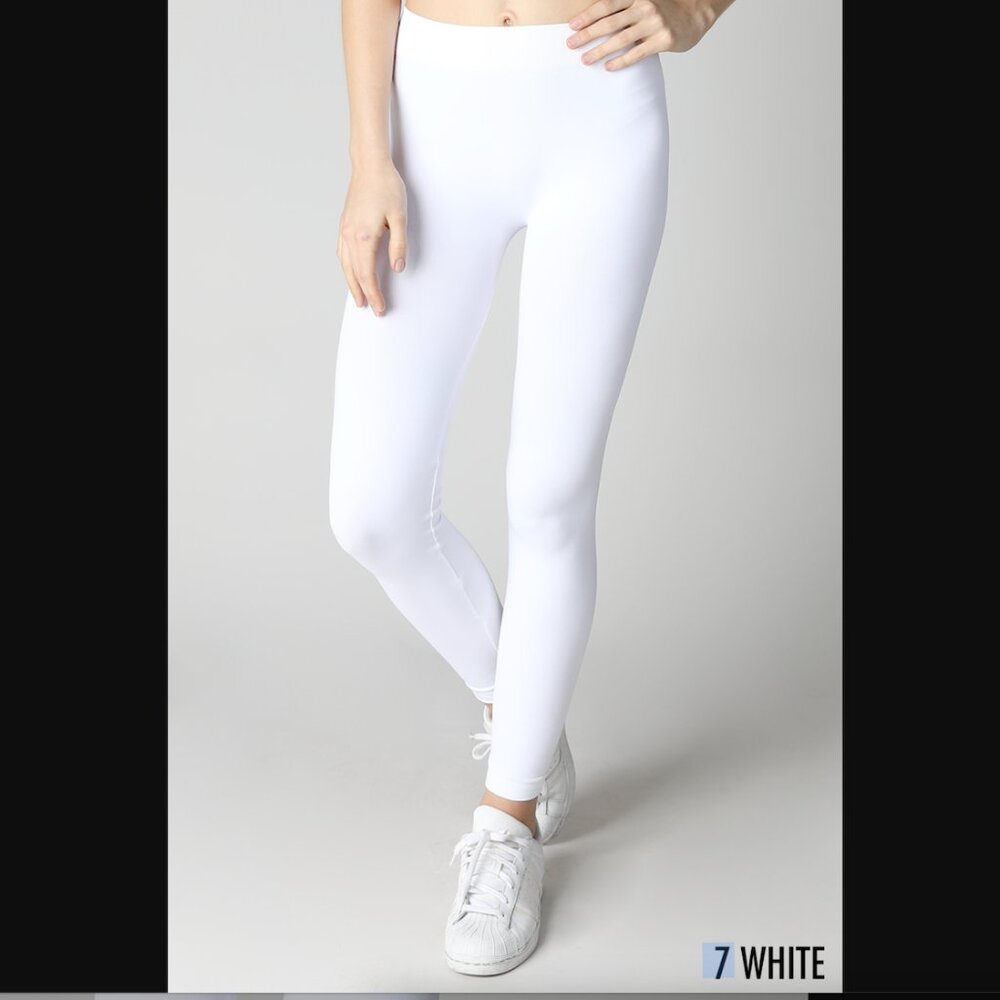 New White Ankle Length Leggings Best Fit Size 2 - 8